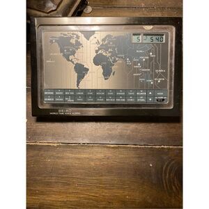Retro seiko world time voice alarm clock